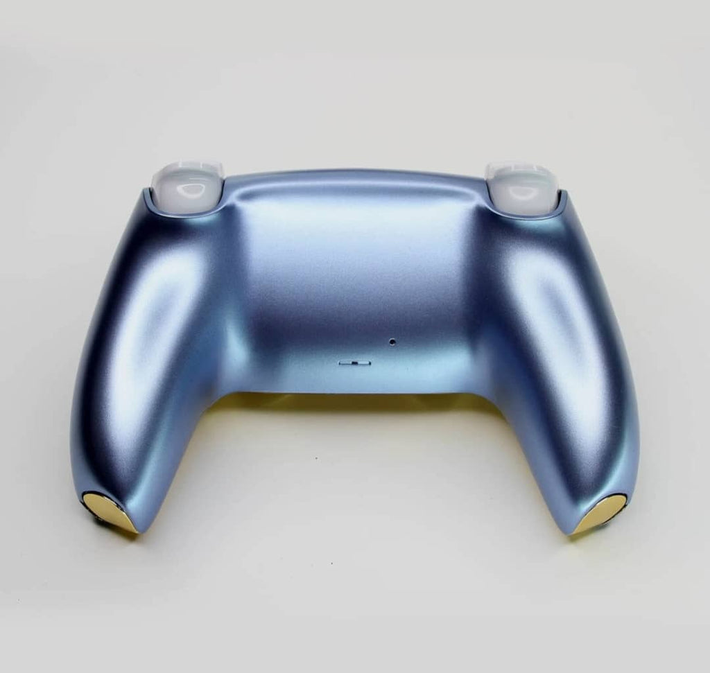 Manette PS5 Luxe : Marbre Marin et Or Liquide