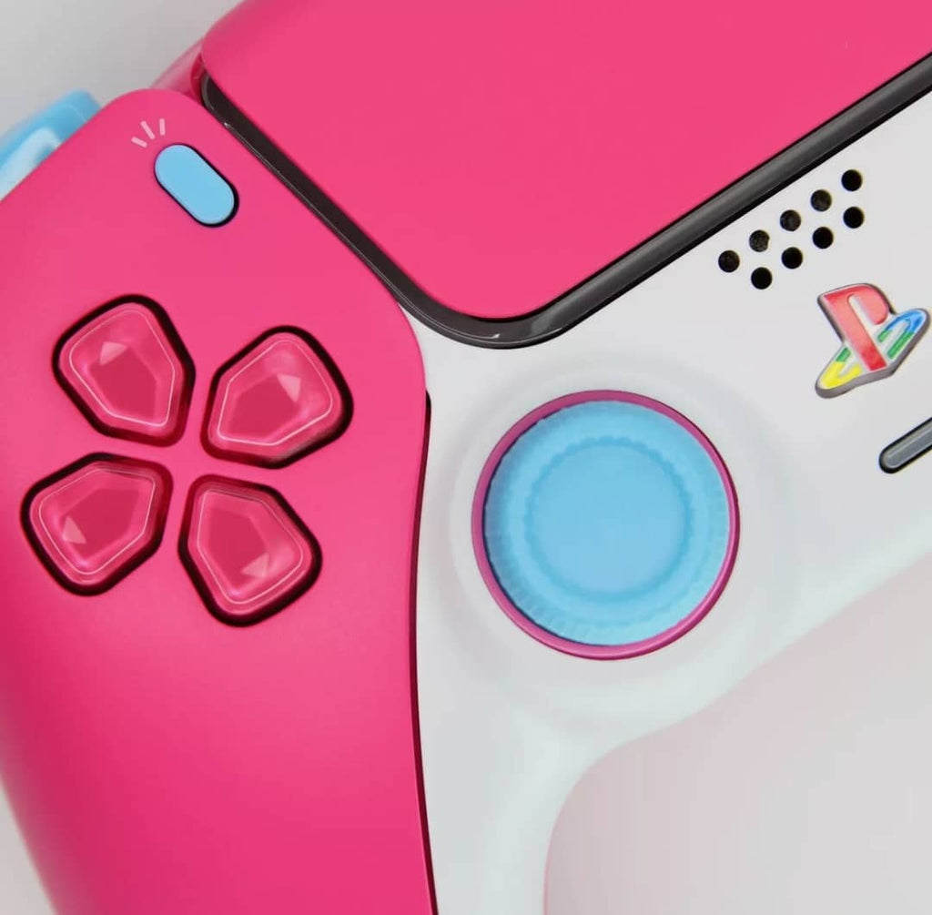 Manette PS5 Custom Pop Art : 💖 Pink Neon & Blue Sky 💙