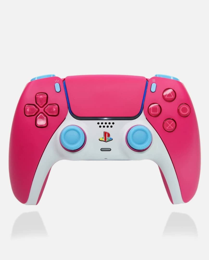 Manette PS5 Custom Pop Art : 💖 Pink Neon & Blue Sky 💙