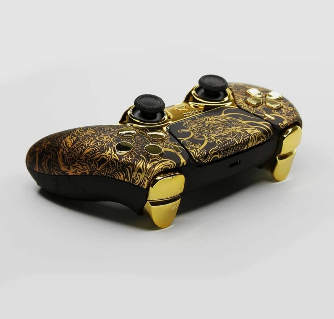 Manette PS5  Dragon d'Or | Interface de Commandement Tactique