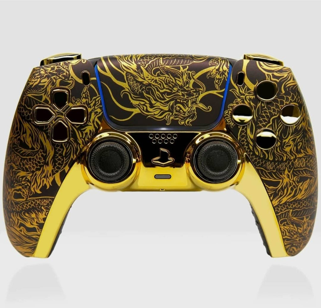 Manette PS5  Dragon d'Or | Interface de Commandement Tactique