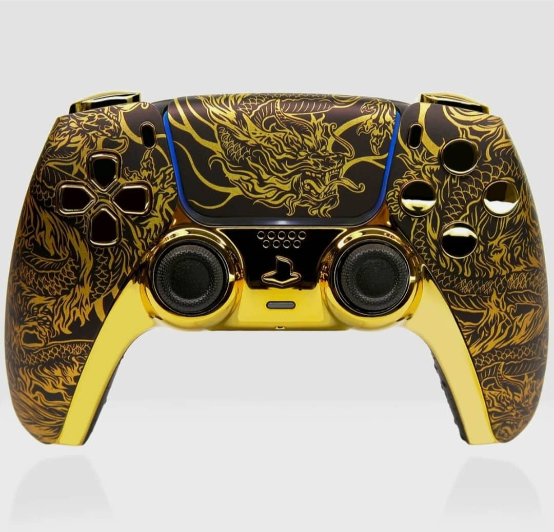 Manette PS5  Dragon d'Or | Interface de Commandement Tactique