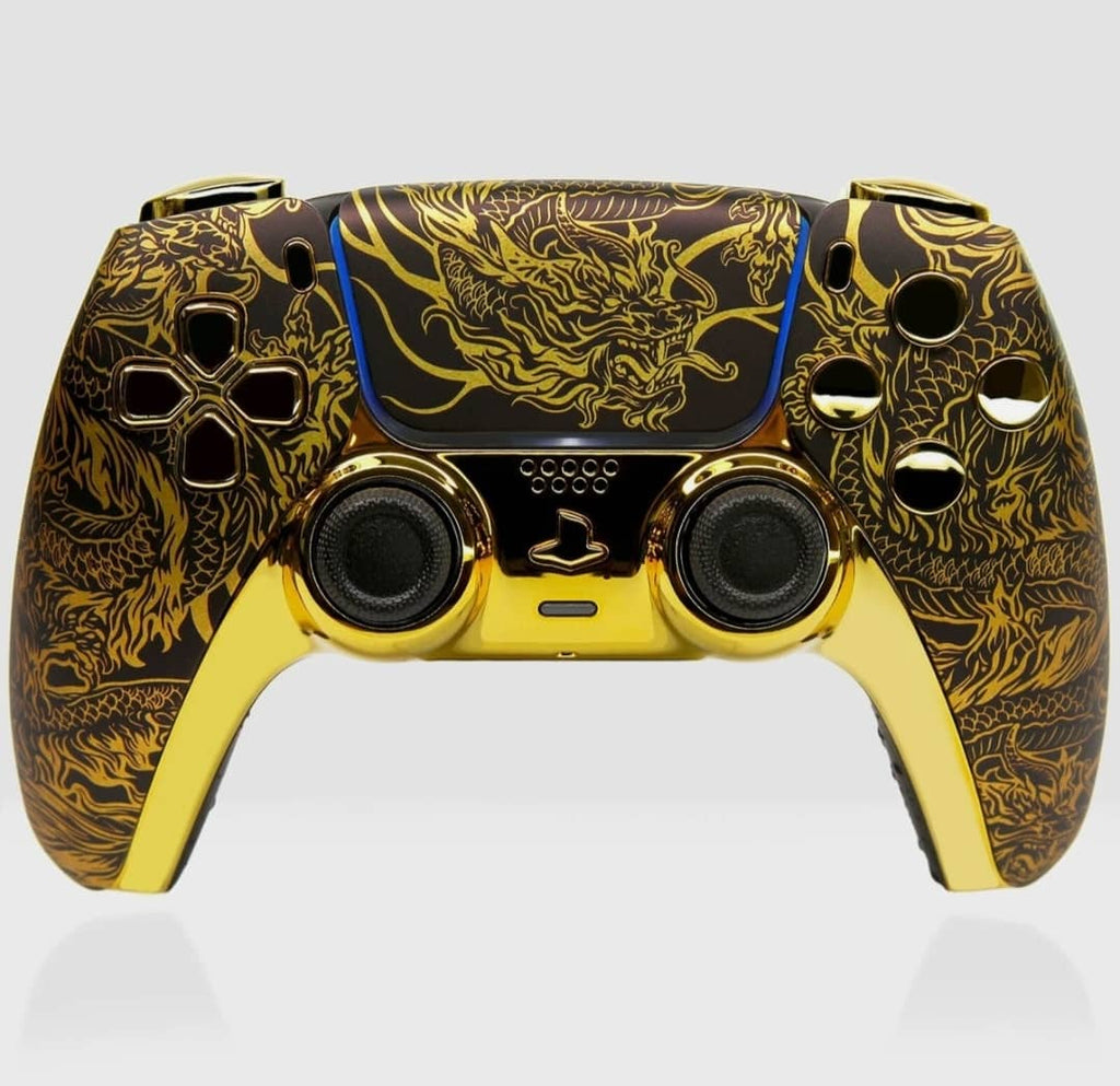 Manette PS5  Dragon d'Or | Interface de Commandement Tactique