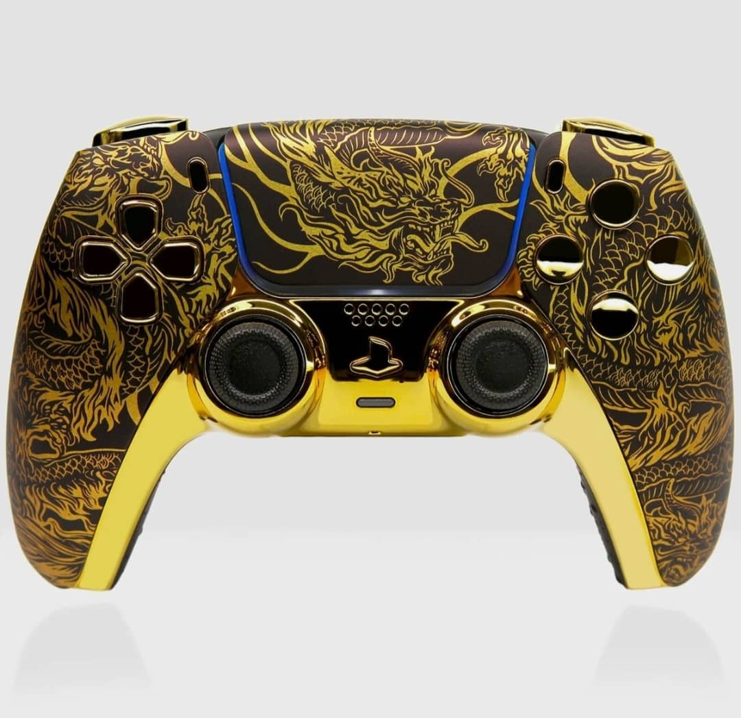 Manette PS5  Dragon d'Or | Interface de Commandement Tactique